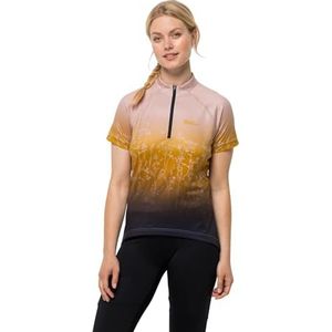 Jack Wolfskin Dames Morobbia Hz Print T W T-shirt met korte mouwen, Rose Smoke, M, Roos, M