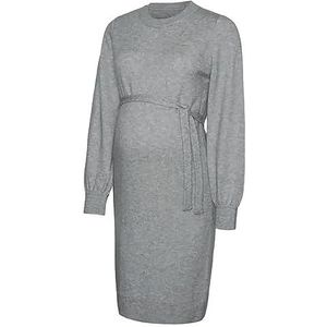 Mlnewanne L/S Abk Knit Dress A. Noos, lichtgrijs gem., XL