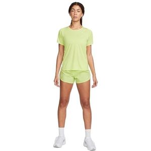 Nike Dri-FIT Tempo Race, hardloopshorts voor dames, sportbroek, fitnessbroek, hardloopshorts, kleur: geel, artikel:-736 citroen/reflecterend zilver, maat: XS