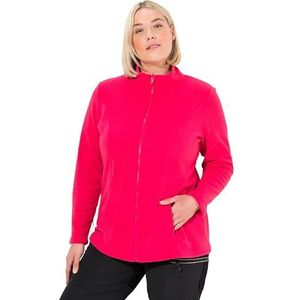 Ulla Popken Fleecejas met opstaande kraag voor dames, Magenta, 42-44