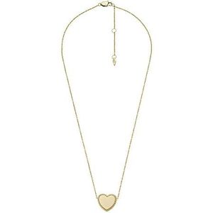 FOSSIL JF04360710 Ketting voor Dames Station Drew Goudkleurige Roestvrijstalen L 406.4mm+50.8mm W 15.4mm H 14.4mm