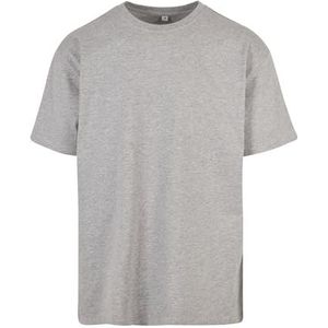 Build Your Brand Heren T-shirt Heavy Oversize Tee, Basic T-shirt voor mannen, oversized fit, katoen, grijs, XS