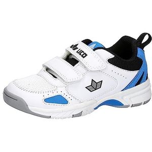 Lico Peyton V Sneakers voor kinderen, uniseks, wit, zwart, blauw, 34 EU