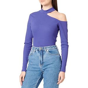 ONLY Dames Onlnew INA L/S Cut Out Top Box JRS Shirt, Deep Blue/Detail:One Open Shoulder, XL
