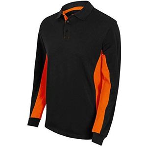 Velilla 105514 0/16 poloshirt met lange mouwen, zwart, maat 3XL