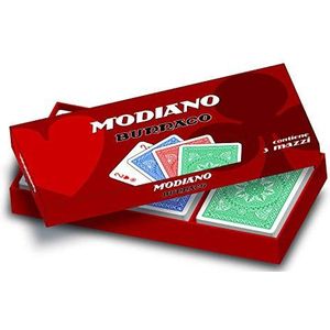 Modiano Buraco speelkaarten 3 kaartdecks voor 6 spelers