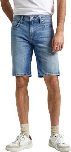 Pepe Jeans - PM801080MN8 - Slim Bermuda - Blauw - Casual - Katoen - Denim
