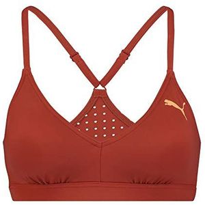 PUMA Dames Swimwear Sportieve Top Bikini, Brown Combo, S