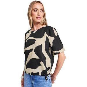 Street One - Dames Blouse - Grijs - Linnen-Katoenmix