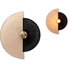 APLIQUE PLACA PARED METAL/TEJIDO E27/220240V