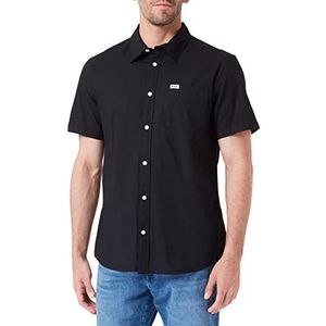 Wrangler Heren SS 1 PKT shirt, zwart, XXL, zwart, XXL