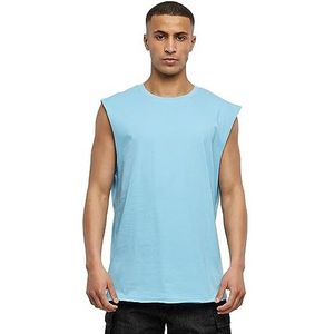 Urban Classics - Open Edge - Mouwloos T-shirt - Balticblue - Katoen