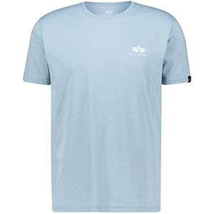 Alpha Industries Basic T T-Shirt met Kleine logo voor mannen Greyblue