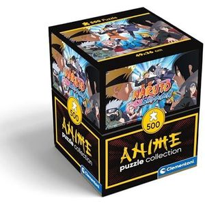 Clementoni - Naruto Shippuden Cube Shippuden - 500 stuks, horizontaal, plezier voor volwassenen, puzzel manga, anime, Made in Italy, meerkleurig, 35517