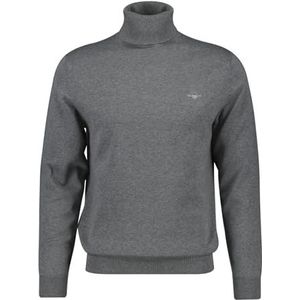 GANT Klassieke katoenen rolhals, dark grey melange, S