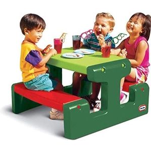 Little Tikes Junior Picknicktafel Biedt Plaats Aan 4 Personen - voor Huiswerk, Projecten en om te Spelen - Evergreen