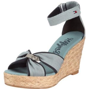 Tommy Jeans Kenmare 5 a, Damesmode sandalen, Blau gewassen Oxford 068, 37 EU