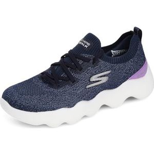 Skechers 124905 Nvlv Sneakers voor dames, Marine Textiel Lavendel Trim, 40.5 EU