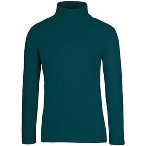 Trigema - Colshirt TRIGEMA - T-shirt - Saffier - Lange Mouwen