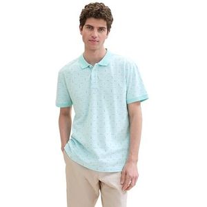TOM TAILOR Poloshirt voor heren, 35452 - Turquoise Orange Slice Design, XXL
