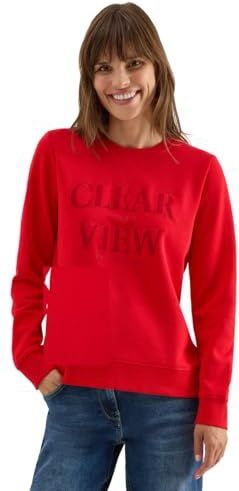 Cecil - Sweatshirt - Fiery Red - Lange Mouwen - Ronde Hals
