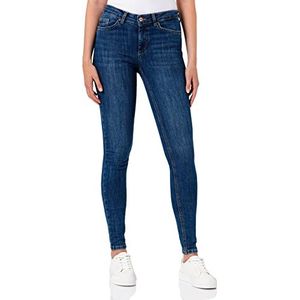 PIECES Vrouwelijke skinny fit jeans PCDELLY MW, blauw (medium blue denim), (XS) W x 30L