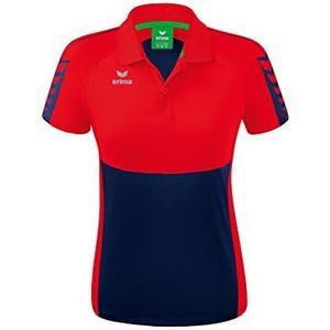 Erima Six Wings Sport Poloshirt voor dames, new navy/rood, 34