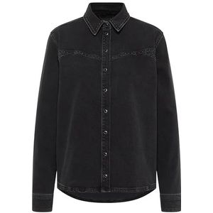 Style Shelly Beads Shirt, Diepzwart 801, 38