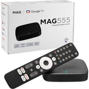 MAG - 555 - Multimedia Speler - 4K HDR - Met Google Assistant - Netflix - Prime Video - Disney+ - YouTube - Dolby Atmos