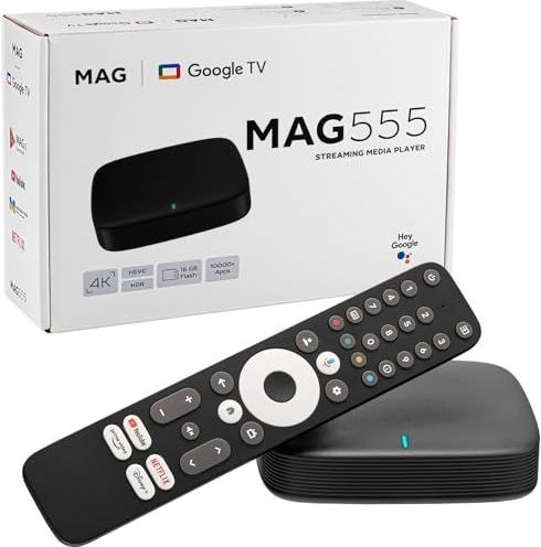 MAG - 555 - Multimedia Speler - 4K HDR - Met Google Assistant - Netflix - Prime Video - Disney+ - YouTube - Dolby Atmos