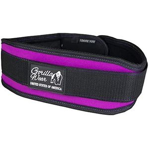 Gorilla Wear 4 Inch Women's Lifting Belt - Black/Purple - L