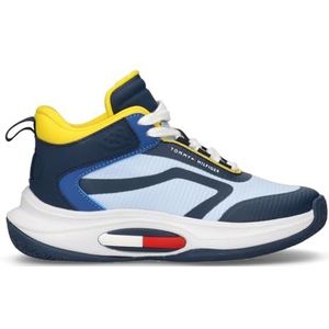 Tommy Hilfiger Scoot Sneaker, blauw hemelsblauw geel, 30 EU, Blauw Hemelsblauw Geel, 30 EU