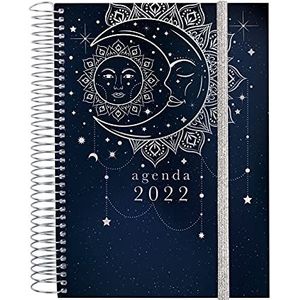 Finocam - Dagkalender 2022 van januari 2022 tot december 2022 (12 maanden) E10-155x212 mm Spirale Design Collection Moon Italiaans
