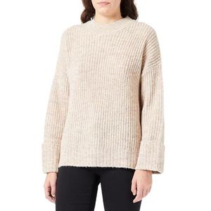 JACK & JONES Jxellinora gebreide trui voor dames, ronde hals, wit, L