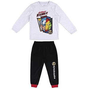 CERDÁ LIFE'S LITTLE MOMENTS Chico de the Avengers pyjama voor de winter, velours, 80% katoen, 20% polyester, officieel gelicentieerd product, grijs, regular voor kinderen