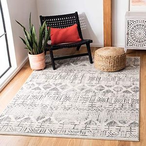 Safavieh Trenton Bohemian Area tapijt, geweven polypropyleen tapijt in 120 X 180 cm Ivoor/Grijs