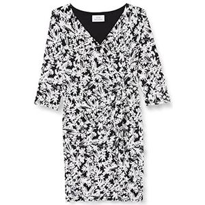 Gina Bacconi Jersey jurk voor dames, cocktailjurk, zwart/wit, 42