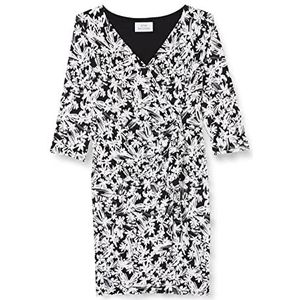 Gina Bacconi Jersey jurk voor dames, cocktailjurk, zwart/wit, 44