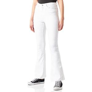 Noisy may NMSALLIE HW Flare VI163BW NOOS Jeans, wit, 26/30