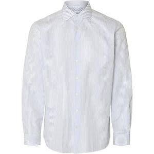 SELECTED - SLHLUX - Overhemd - Opaal/Wit - Comfort Fit - Lange Mouw