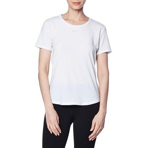 Nike W NK One Luxe DF SS STD Top dames, wit/reflecterend, S