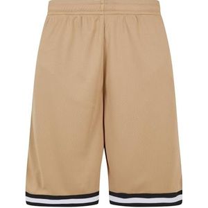 Urban Classics Heren Stripes Mesh Shorts, Unionbeige/zwart/wit, L