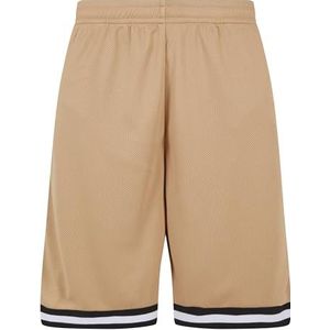 Urban Classics Heren Stripes Mesh Shorts, Unionbeige/zwart/wit, S