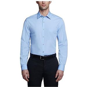 Van Heusen Herenoverhemd getailleerd poplin effen, Cameo Blauw, 16 Neck / 32-33 Sleeve