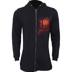 Spiral Burnt Rose Vest met capuchon zwart S 100% katoen Basics