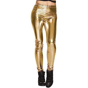 Boland - Glance legging, goud, met stretch, veelzijdig, carnaval, themafeest, themafeest