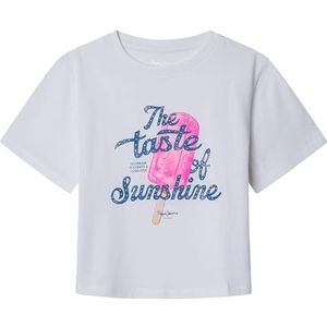 Pepe Jeansvoor meisjes. PG503140 Sabine T-shirt wit (10años= 140cm), Casual, Katoen, Korte mouwen, Duurzaam, kinderkleding