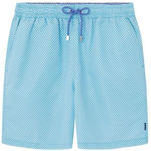 Hackett London Heren GMD Merino Silk Fz Shorts, Blauw (Licht Turkoois Blauw), M, Blauw (Licht Turkoois Blauw), M