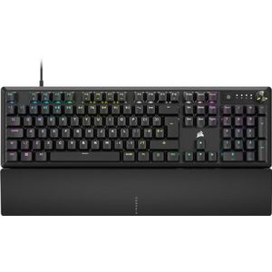 CORSAIR K70 CORE RGB Mechanisch Bedraad Gaming Toetsenbord met Palmrest - Pre-Lubed MLX Rode Lineaire Schakelaars, SOCD, ABS Geschilderde toetsdoppen, Geluidsdemping, Media Control Dial, QWERTY UK -