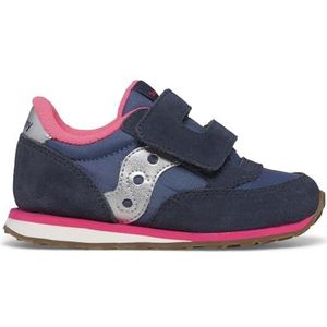 Saucony Originals Baby Jazz HL Sneakers voor kinderen, uniseks, marineblauw, zilver, roze, 26 EU